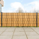Balcony Screens 10 pcs Light Brown 255x19 cm Poly Rattan 156317