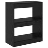 Book Cabinet Black Oak 60 x 30 x 72 cm Engineered Wood 880458