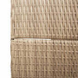 Room Divider Folding Manual Beige 242 x 180 cm Poly Rattan 42003676