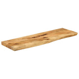 Table Top 120x40x2.5 cm Live Edge Solid Wood Rough Mango 370350
