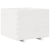 Garden Planter White 60x60x49.5 cm Solid Wood Pine 847359