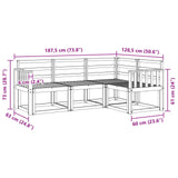 Outdoor Sofa Set 4 pcs Natural Solid Acacia Wood 3366317