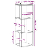 Corner Cabinet Old Wood 33x33x100 cm Engineered Wood 856720