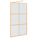 Walk-in Shower Wall Gold 115 x 195 cm Tempered Glass 42022055