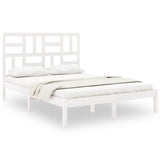 Bed Frame without Mattress White Solid Wood 160x200 cm 3105961