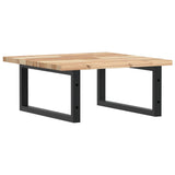 Basin Shelf Wall Mounted Steel and Solid Wood Acacia 3302761