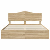 Bed Frame with Drawer Sonoma Oak 180 x 200 cm Engineer Wood 3413389