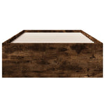 Bed Frame without Mattress Smoked Oak 100x200 cm Engineered Wood 3295671