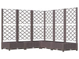 Garden Planter with Trellis Brown 120x120x121.5 cm PP 318266