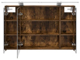 Bathroom Mirror Cabinet Smoked Oak 73.5 x 16 x 62.5 cm 889179