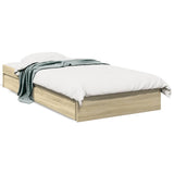 Bed Frame with Drawers without Mattress Sonoma Oak 90x190 cm Single 3280708