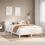Bookcase Bed without Mattress White 140x200 cm Solid Wood Pine 3322832