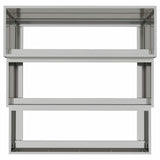 Garden Planter Silver 90 x 90 x 35 cm Galvanised Steel 865839