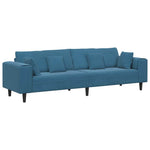Velvet Sofa with Cushion Blue 208 cm Velvet 3335152
