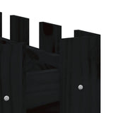 Garden Raised Bed with Fence Design Black 100x50x70 cm Solid Wood Pine 832484