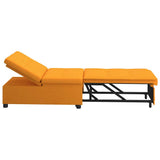 Sofa Bed Dark Yellow 194 x 50 x 82 cm Plywood 42008590