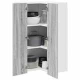 Hanging Cabinet Grey Sonoma and White 57 x 57 x 100 cm 884375