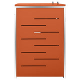 Double Wheelie Bin Shed 138x77.5x112.5 cm Stainless Steel 149563
