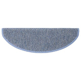 ZNTS Stair Mats Self-adhesive Sisal-Look 30 pcs 65x21x4 cm Blue 3365874