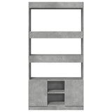 Highboard Concrete Grey 92x33x180 cm Engineered Wood 3309621