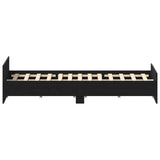 Bed Frame without Mattress Black Oak 150x200 cm Engineered Wood 3329320