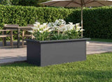 Garden Planter with LED Antracite 30 x 60 x 30 cm Steel 8008088