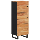 Highboard with 3 Doors 40x33x110 cm Solid Wood Acacia&Iron 352930