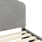 Children's Bed Frame with Headboard Light Grey 90 x 200 cm 42010957