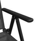 Garden Dining Set Black Powder-coated aluminium, WPC, Textilene 3200603