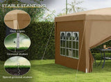 3 x 3 Pop Up Gazebo - Khaki T3398P314220