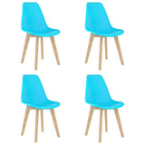 Dining Chairs 4 pcs Blue Plastic 289126