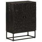 Sideboard Black 55x30x76 cm Solid Wood Mango and Iron 372005