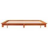 Bed Frame without Mattress Wax Brown 160x200 cm Solid Wood Pine 850655