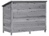 Garden Shed with Roof Grey 106 x 56 x 113.5 cm Solid Fir Wood 42033458