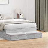 Bed Drawers Grey Sonoma 120 x 36.5 x 16.5 cm Engineered Wood 866944
