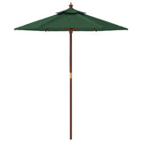 Garden Parasol with Wooden Pole Green 196x231 cm 363160