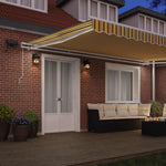 Retractable Awning with Manual Multicolour 500 x 300 cm Fabric 3331298