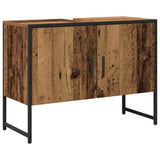 Bathroom Furniture Set Wall-mounted 2 pcs Brown Engineered wood 3334331