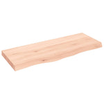 ZNTS Wall Shelf 100x40x cm Untreated Solid Wood Oak 363565