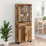 Highboard with Drawer 2 pcs Old Wood Engineered Wood 3415635