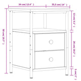 Bedside Cabinet Sonoma Oak 34x35.5x50 cm Engineered Wood 826015