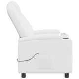 Recliner Massage Chair White 75 x 95 x 106 cm Fabric 42051154