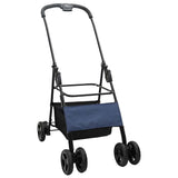 Folding Pet Stroller Adjustable Blue 81 x 47 x 99 cm Polyester 42012434