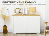 Kitchen Sideboard, Storage Cabinet with Double Doors and Adjustable Shelf for Living Room, Entryway, T3398P343017