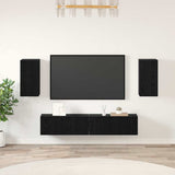 TV Cabinet Set 4 pcs Black Oak Engineered Wood 3393238