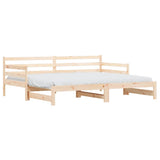 Daybed with Trundle without Mattress 80x200 cm Solid Wood 836150