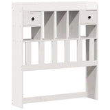 Bookcase Bed without Mattress White 90x200cm Solid Wood Pine 3322687