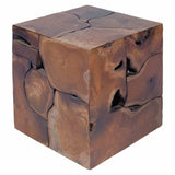 Stool Brown 40x40x45 cm Solid Teak Wood 243472