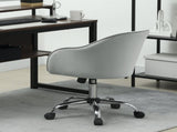 46-56 cm Velvet-feel Office Chair - Grey T3398P377436