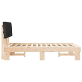 Bed Frame with Upholstered Headboard Black 120 x 200 cm 877491